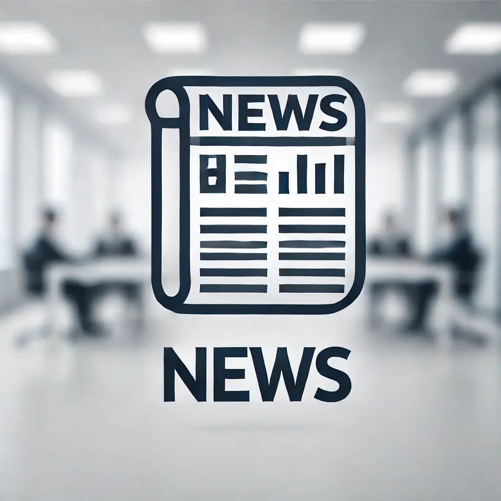 DALL·E 2025-03-17 13.08.20 - A modern and professional image representing news. The design includes a newspaper icon with visible headlines and columns, symbolizing current events